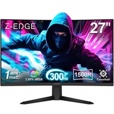 Z-Edge 27 inch Curved Gaming Monitor, 1080P, 300Hz/240Hz Computer Screen picture