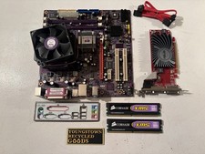 ECS ELITEGROUP 945GCT-M3 MOTHERBOARD INTEL C2D E4600 CPU 2GB RAM RADEON HD6450 picture