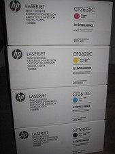 SET HP CF360XC Black CF361XC Cyan  CF362XC Yellow CF363XC Toner Cartridge 508X picture