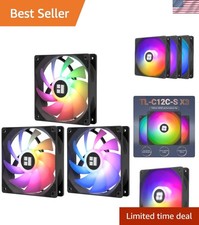 High-Performance 120mm ARGB Case Fan, 1550RPM, Silent Design - 3 Pack picture