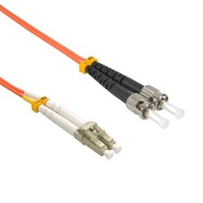 15 Pack of 7m LC/UPC-ST/UPC OM1 Multimode Duplex OFNR 2.0mm Fiber Optic Patch Ca picture