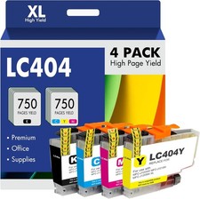 4PK LC404 LC404XL Ink Cartridges for Brother MFC-J1205W MFC-J1215W MFC J1205W XL picture
