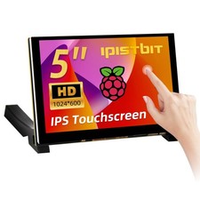 iPistBit 5 Inch HDMI Monitor 1024x600 LCD Touch Screen Display Mini Small Mon... picture
