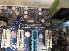 Gigabyte GA-770T-USB3 AM3 Motherboard For Parts Only Does Not Display Video picture