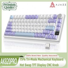 AJAZZ AK820PRO 75% Tri-Mode Mechanical Keyboard Hot Swap TFT Display Knob RGB picture