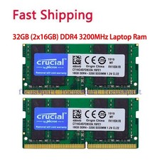 Crucial 32GB (2x16GB) DDR4 3200MHz PC4-25600 Laptop  SO-DIMM Memory 260-Pin 1.2V picture