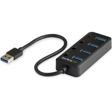 Startech.Com 4 Port Usb 3.0 Hub - Usb-A To 4X Usb 3.0 Type-A Individual On/Off picture