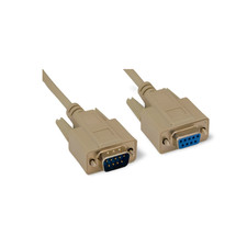 1ft DB9 Male to DB9 Female Serial Cable Extension - Beige picture