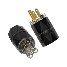 VIBORG Hi-End Pure Copper Gold Plated US Power Cable Plug HiFi Power Connector picture