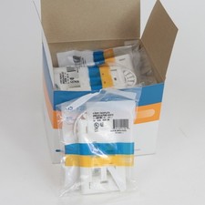 10 Pack of Amp Netconnect 4-Port Angled Faceplate 1-406185-3 in Alpine White picture