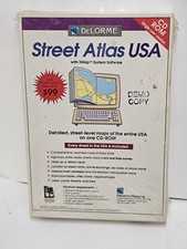 Vintage Demo Version DeLorme Street Atlas USA 1991 - New & Sealed picture