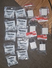 Pack of 10 Optilink CAT 6 Keystone Jack 90 degree white -8P8C RJ45 w/ 6 boxes HD picture