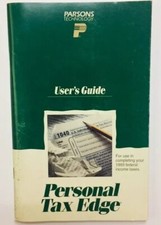 Vintage Parsons Technology Personal Tax Edge IBM PC Computers 1993 Users Guide picture
