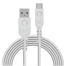 power up 8 ft Braided USB-A to USB-C Charge & Sync Cable, White picture