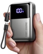 INIU 20000mAh Laptop Power Bank, Ultra Compact 65W Mini Size, Metallic Silver picture
