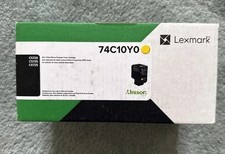 LEXMARK 74C10Y0 GENUINE PrinterToner Cartridge Yellow CS720 CS725 CX725 NEW picture
