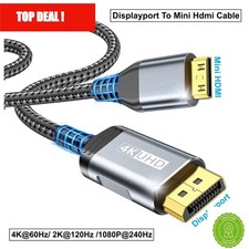 DisplayPort to Mini HDMI Cable 4K 60Hz DP to Mini HDMI Adapter Cord picture