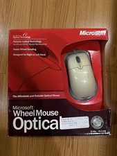 Microsoft Wheel Mouse Optical White X05-41707 New Sealed Box Brand Vintage Class picture
