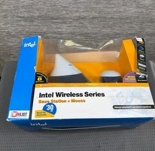 Intel Wireless Series Base Station + Mouse For PC Windows Vintage New In Box  picture