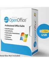 Open Office Software Suite for Windows-USB Word Processing Home Student Business picture