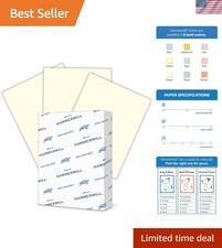 Cream 20 lb Printer Paper, 8.5 x 11, 500 Sheets - Eco-Friendly Pastel Copy Paper picture