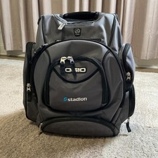 OGIO Metro Backpack Gray Black Laptop Compartment Tech Travel Bag Stadion Logo picture