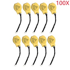 Lot 100 X Two Pin 2 Lenovo Acer HP Dell Toshiba IBM Laptop Cmos Battery CR2032 picture
