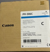 Genuine Canon PFI-306C Cyan Ink Tank Expires 2016 New Sealed Box picture
