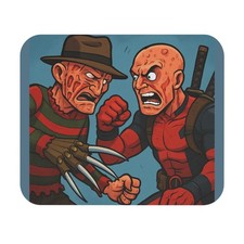 Freddy Krueger vs Deadpool Unmasked Mouse Pad Nightmare on Elm Street Customize picture