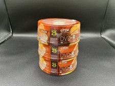 TDK 4.7GB 16x DVD-R (25-Pack Spindle) 3x25pack New & Sealed picture