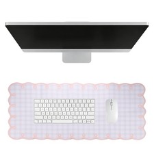 Scalloped Desk Mat, 35.4 x 15.7