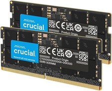 Crucial 32GB (2x16GB) DDR5-5600 SO-DIMM Laptop Memory Modules RAM CT2K16G56C46S5 picture