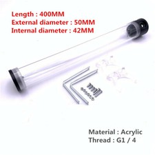 Computer water-cooled acrylic cylindrical water tank 400MM*50MM Side 4 holes picture