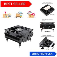 Ultra Quiet Low Profile CPU Cooler for AMD/Intel - 47mm Height Efficiency picture
