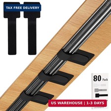 80PCS Hook and Loop Cable Straps, Cable Management Under Desk picture