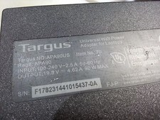 Targus 90W AC Notebook Power Adapter Multi Laptops Charger APA90US not tips picture