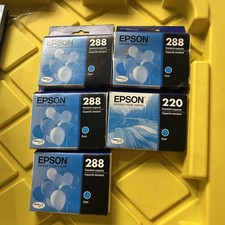 Epson 288 EXP 5/23 & 220 EXP 5/22 Cyan Blue Standard Capacity Cartridge Ink 5PAK picture