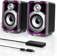 2.0 USB Bluetooth Computer Speakers – 10W with LED Light Modes & Control Pod picture