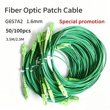 50/100pcs SC/APC-SC/APC 1.6mm G657A2 Indoor FTTH optical fiber cable 3.5M/2.5M picture