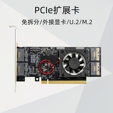 SlimSAS PLX8749 PCIe to SFF8654-8i expansion graphics card external M.2 NVMe U.2 picture