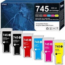 745/745XL Ink Cartridge Set for HP DesignJet Z5600 Z2600 Postscript Printer picture