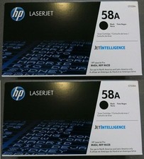 2 Genuine Original Sealed HP 58A Toner Cartridges -- OPEN BOX OPEN TUB   picture