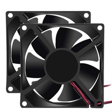 Reliable 2-Pack 80mm CPU Cooling Fans - 59 CFM Air Flow for Quiet Operation picture