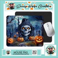 Mouse Pad Spooky Halloween Skull Graves Cemetery Anti Slip Easy Clean Sublimated picture