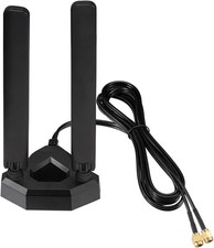 Eightwood WiFi 6E Tri-Band Antenna 6GHz 5GHz 2.4GHz Gaming WiFi Antenna Magnetic picture