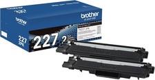 Brother Genuine TN227 High-Yield Black Toner Cartridge 2 Pack OPEN BOX BRAND NEW picture