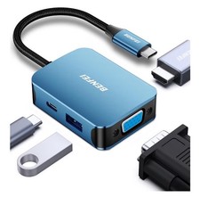 BENFEI USB C HUB 4-in-1, USB Type-C to HDMI VGA Adapter, picture