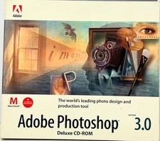 Adobe Software Photoshop 3.0 Deluxe CD-ROM (1994) Macintosh Vintage Apple picture