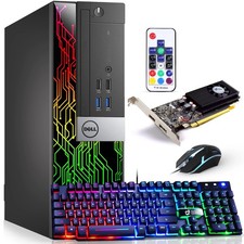 Dell RGB Gaming Desktop PC i5-6th 16GB RAM 256GB SSD NVIDIA GT 1030 RGBK&M Win11 picture