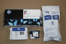 4 Open Genuine HP80 Design Jet 1000 , MMYY Ink Cartridges C4823A, C4822A picture